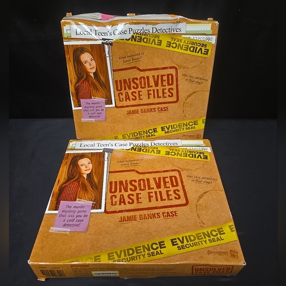 Pressman Other - 2pc Lot Unsolved Case Files Jamie Banks Case Game Ages 14+ Damaged Box